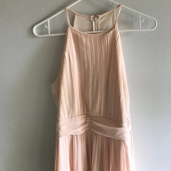 High Neck Pleated Maxi Dress (Bridesmaid) - Picture 3 of 5